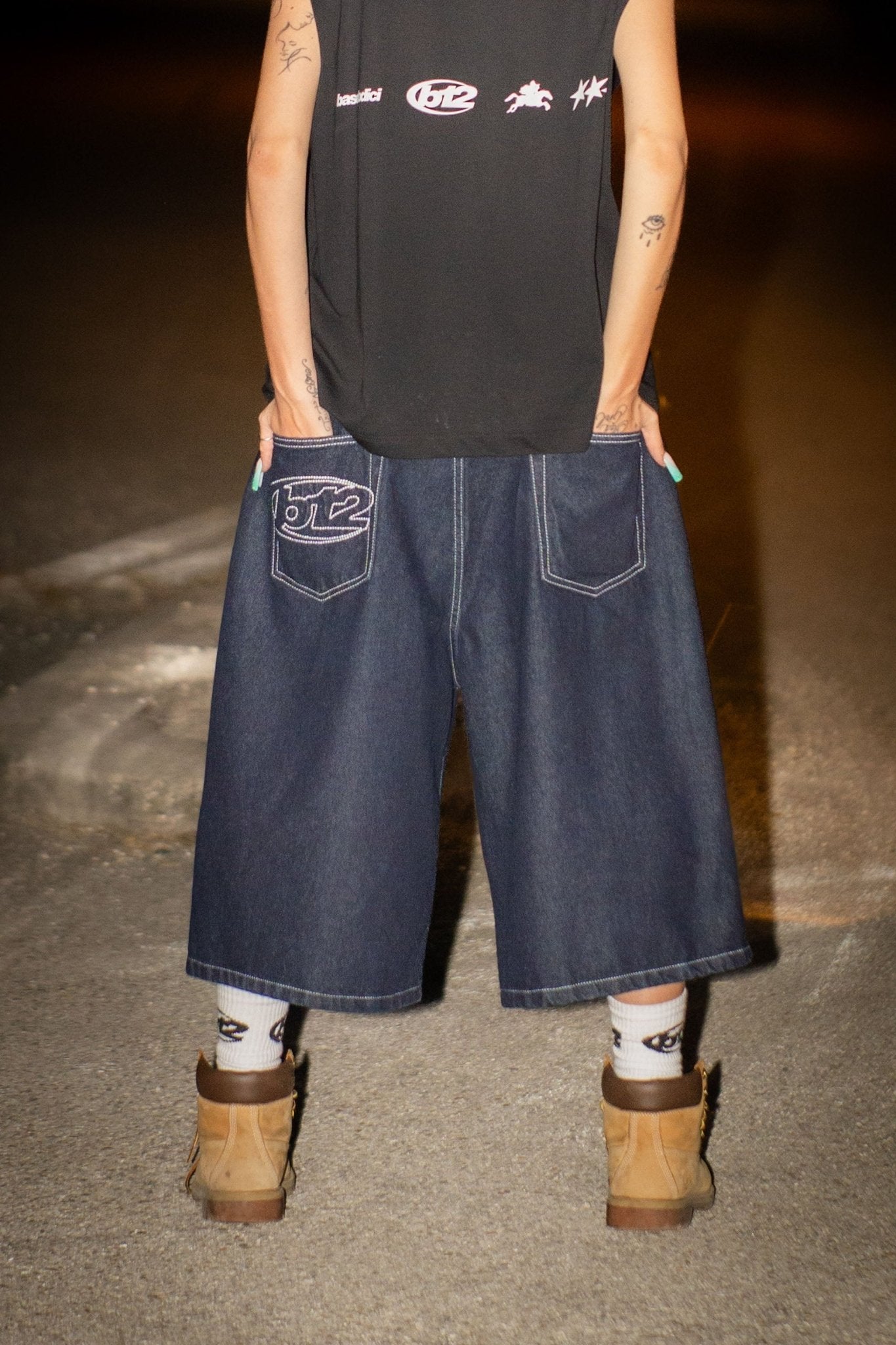 Jorts “LIVE FAST” B12 Denim Raw - BASEDODICI®