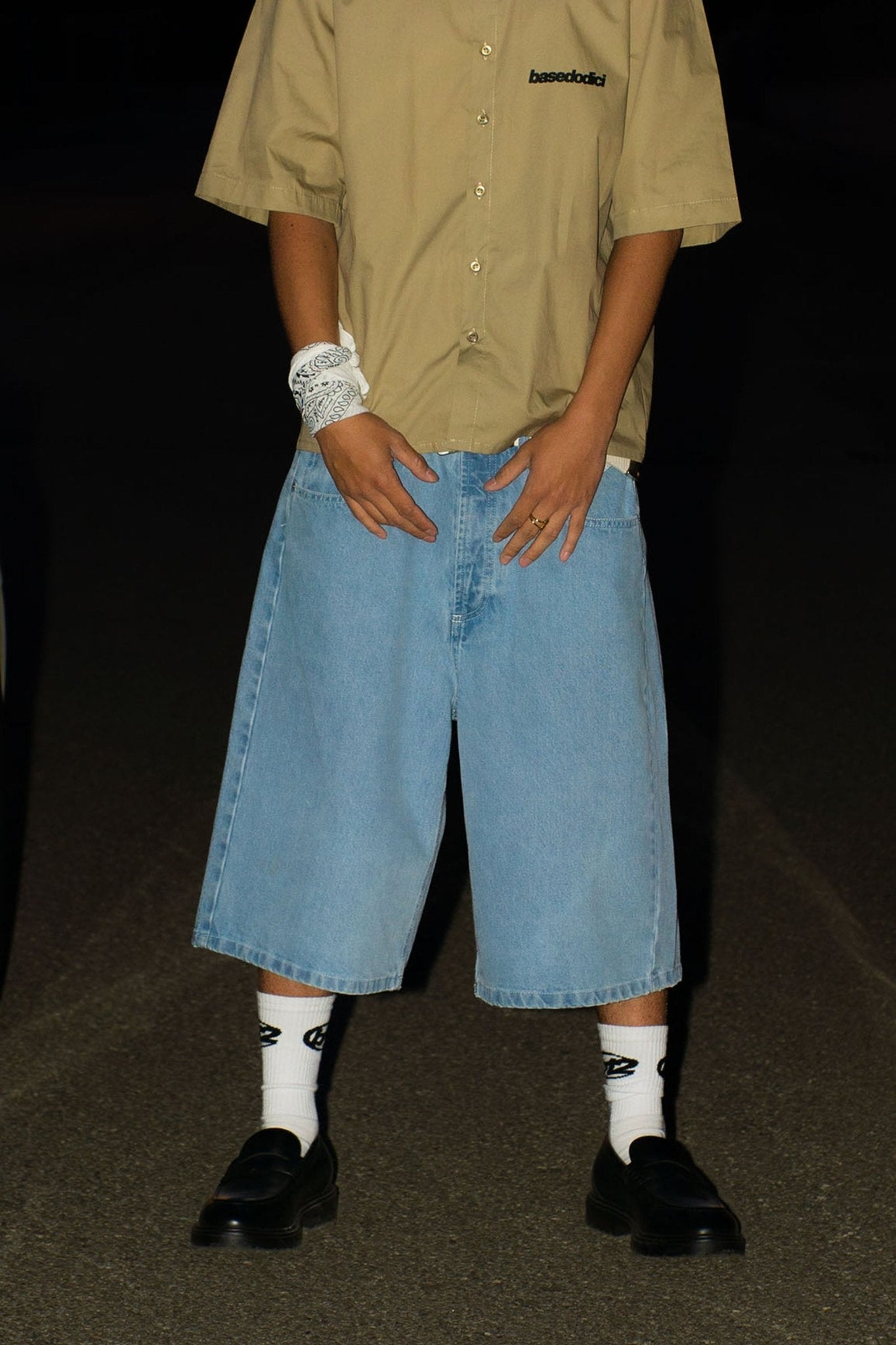 Jorts “LIVE FAST” B12 Light Blue - BASEDODICI®