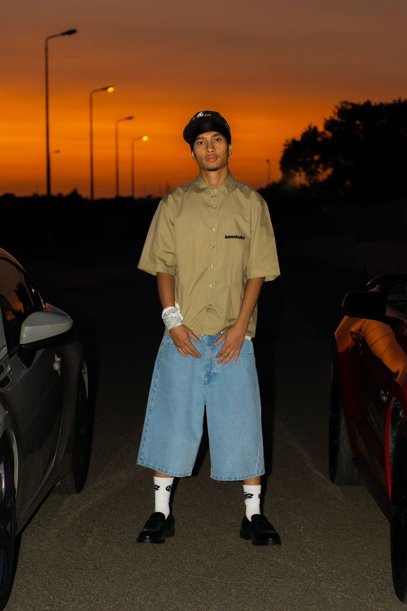 Jorts “LIVE FAST” B12 Light Blue - BASEDODICI®