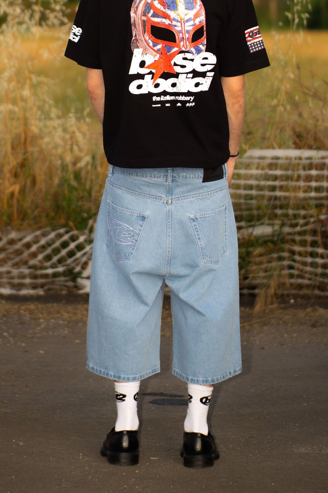 Jorts “LIVE FAST” B12 Light Blue - BASEDODICI®