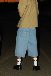 Jorts “LIVE FAST” B12 Light Blue - BASEDODICI®