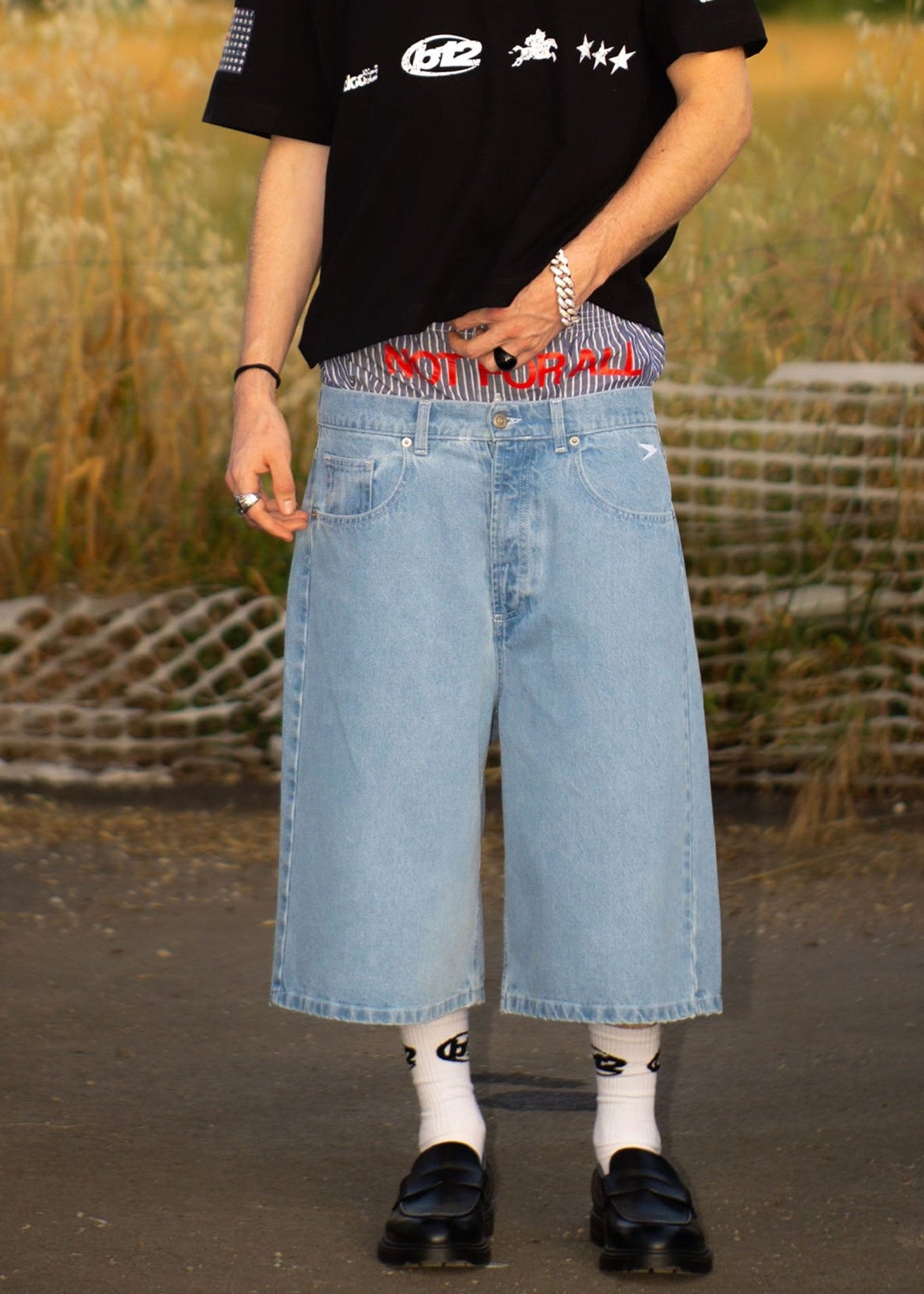 Jorts “LIVE FAST” B12 Light Blue - BASEDODICI®