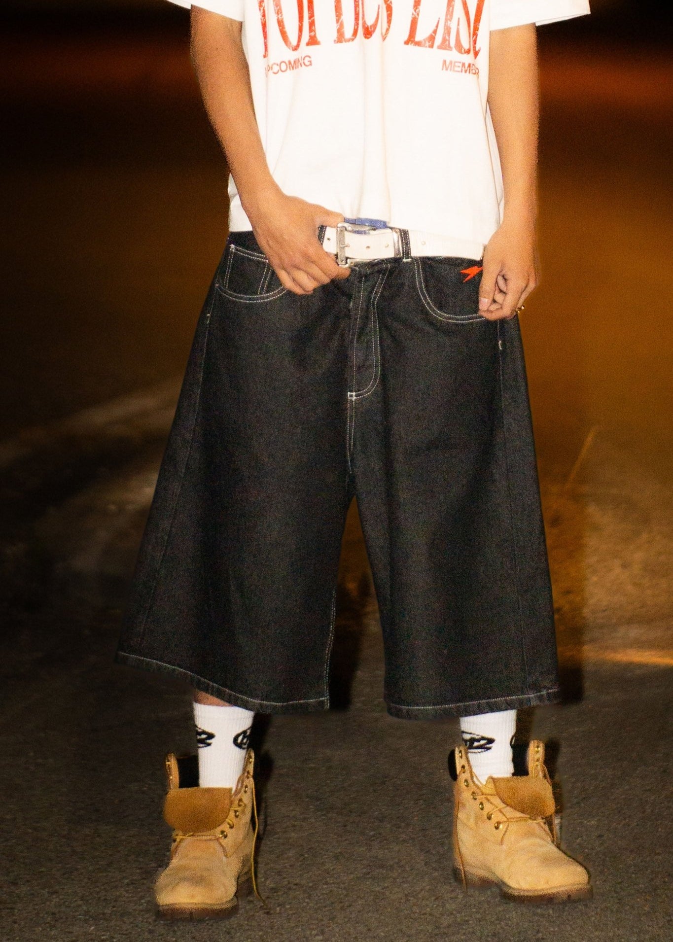 Jorts “LIVE FAST” B12 Raw Black - BASEDODICI®