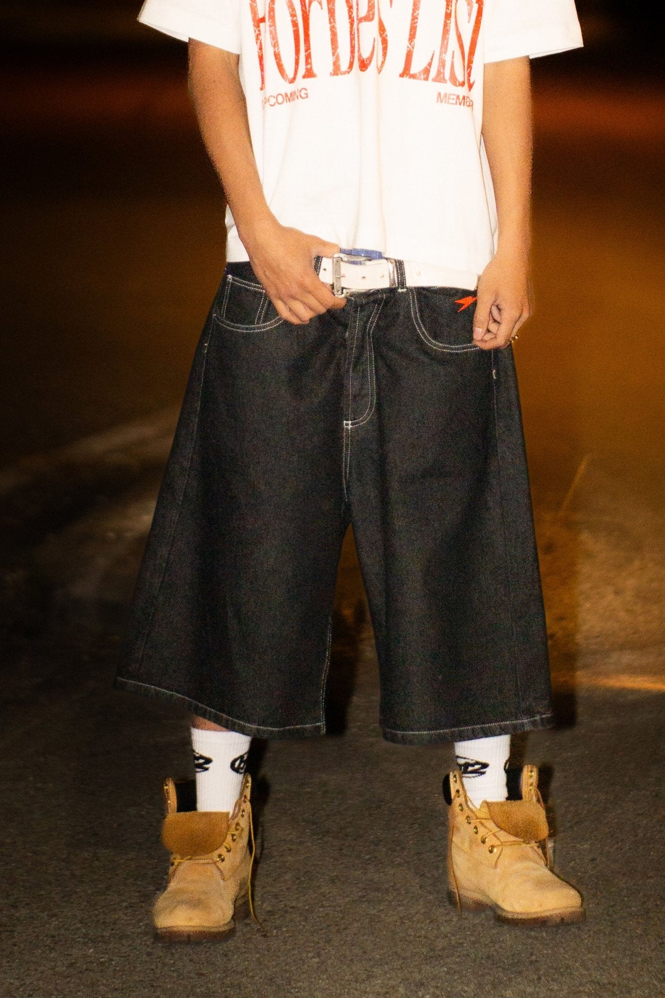 Jorts “LIVE FAST” B12 Raw Black - BASEDODICI®