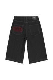 Jorts “LIVE FAST” B12 Raw Black - BASEDODICI®