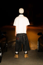 Jorts “LIVE FAST” B12 Raw Black - BASEDODICI®