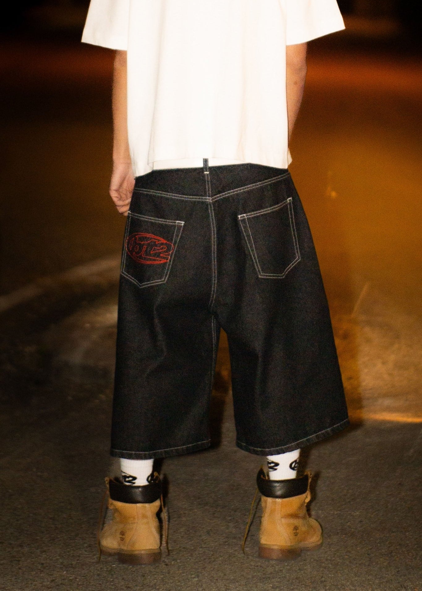 Jorts “LIVE FAST” B12 Raw Black - BASEDODICI®