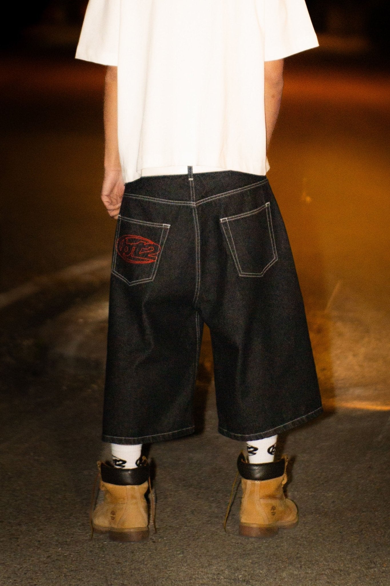 Jorts “LIVE FAST” B12 Raw Black - BASEDODICI®