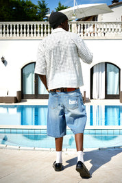 Jorts "LAST DELIVERY" Light Blue