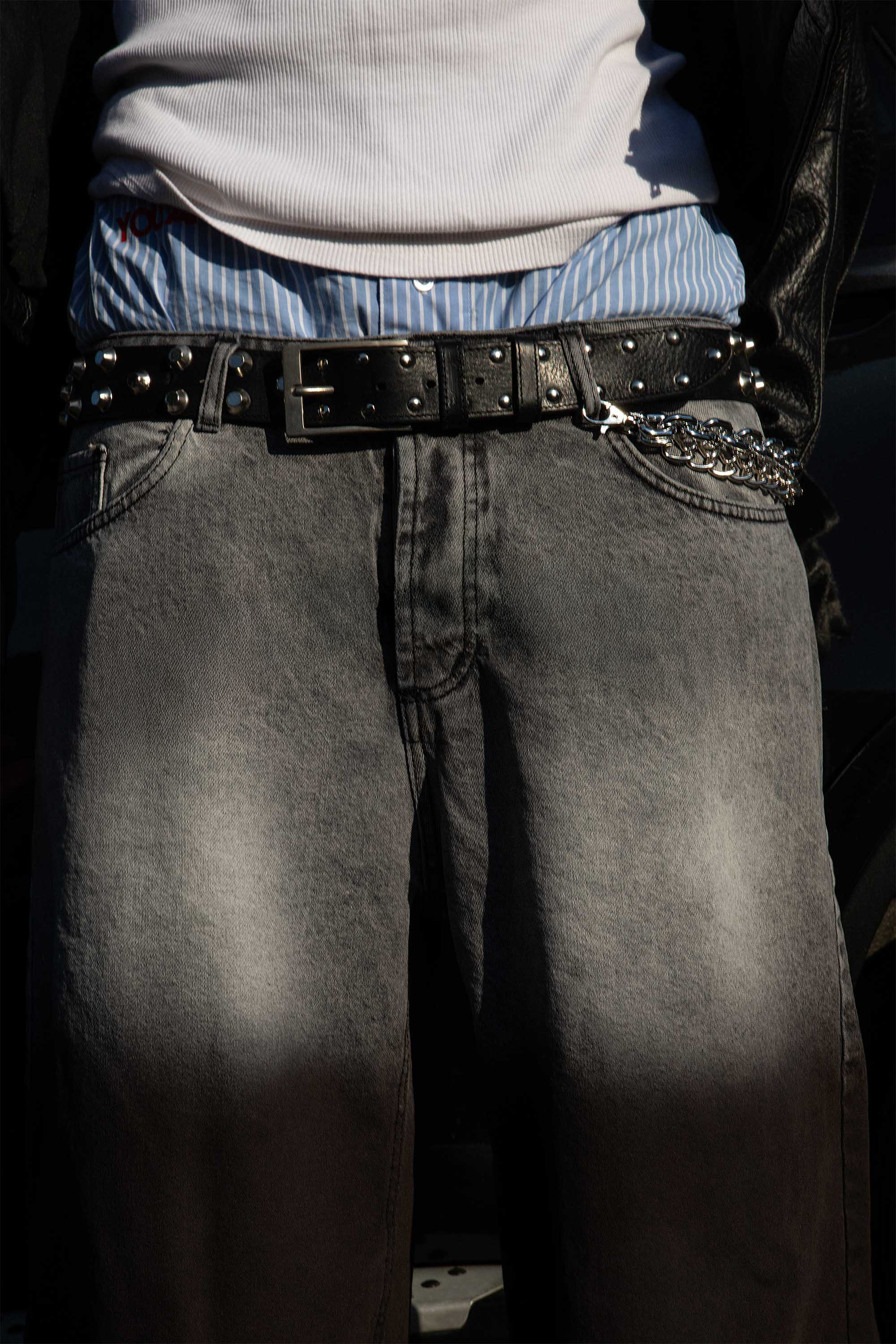Jorts “CRUEL SEASON” Front Logo Faded Stone Washed 