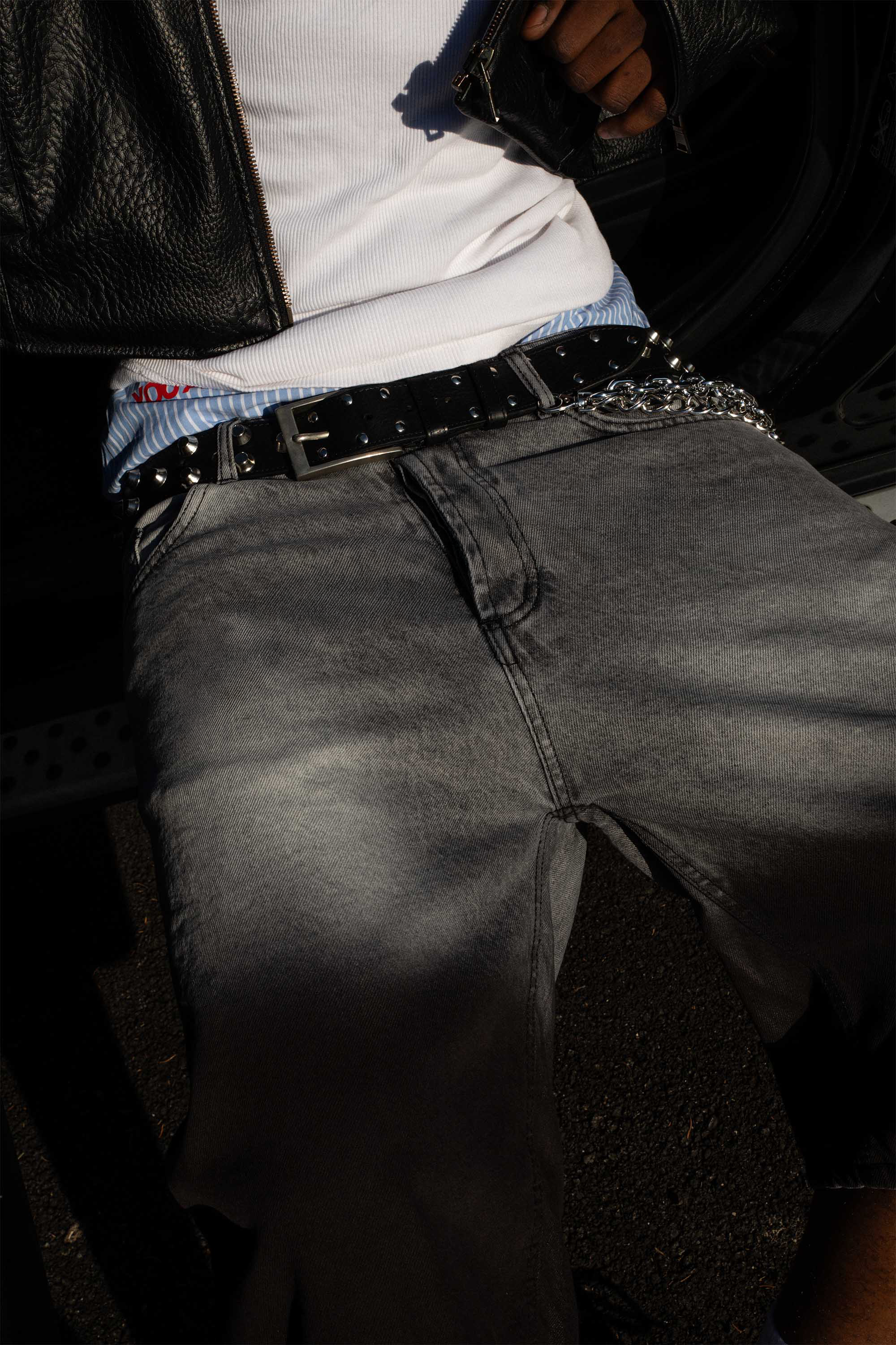 Jorts “CRUEL SEASON” Front Logo Faded Stone Washed 