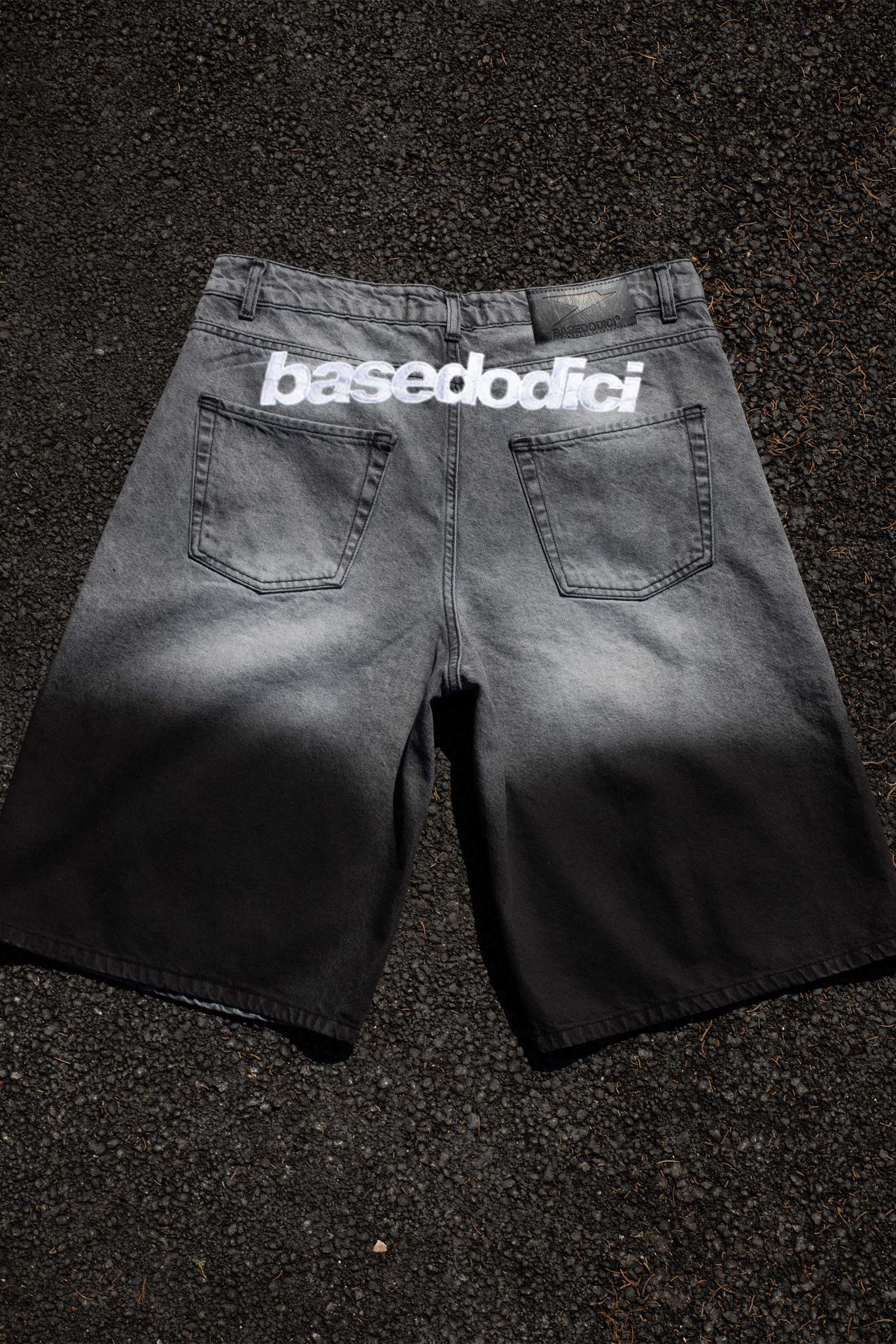Jorts “CRUEL SEASON” Front Logo Faded Stone Washed 