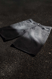 Jorts “CRUEL SEASON” Front Logo Faded Stone Washed 