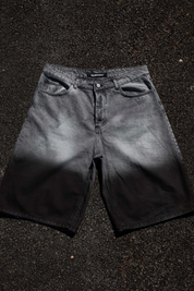 Jorts “CRUEL SEASON” Front Logo Faded Stone Washed 
