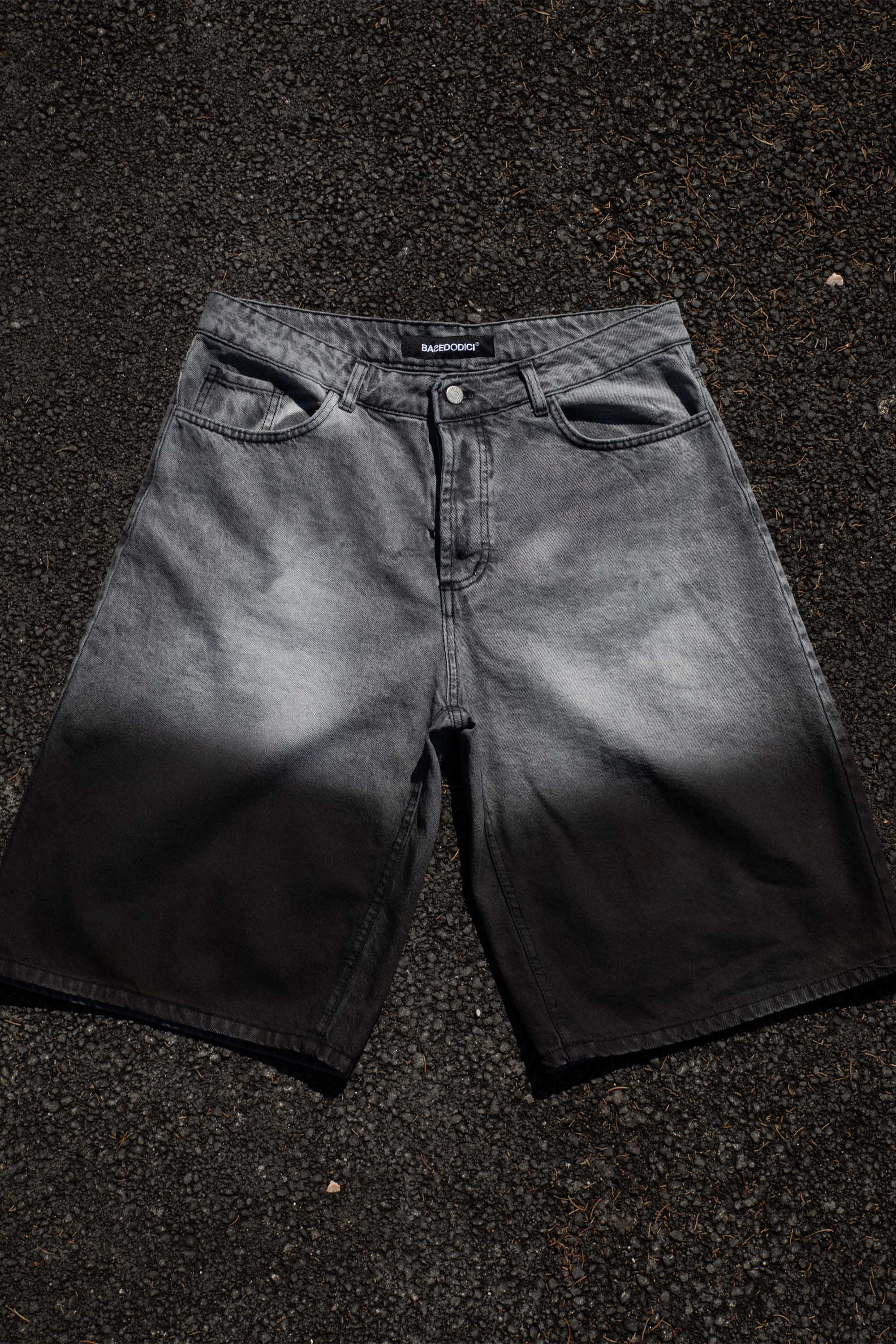 Jorts “CRUEL SEASON” Front Logo Faded Stone Washed 