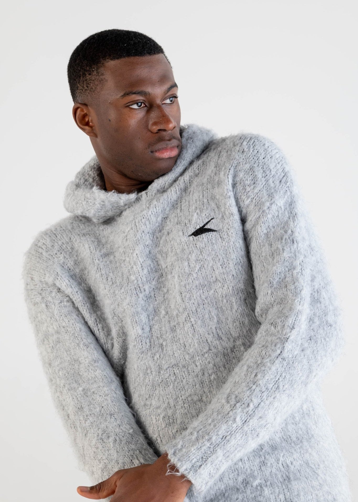 Knit Hoodie “DYSTOPIA” Grey - BASEDODICI®
