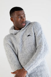 Knit Hoodie “DYSTOPIA” Grey - BASEDODICI®