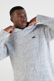 Knit Hoodie “DYSTOPIA” Grey - BASEDODICI®