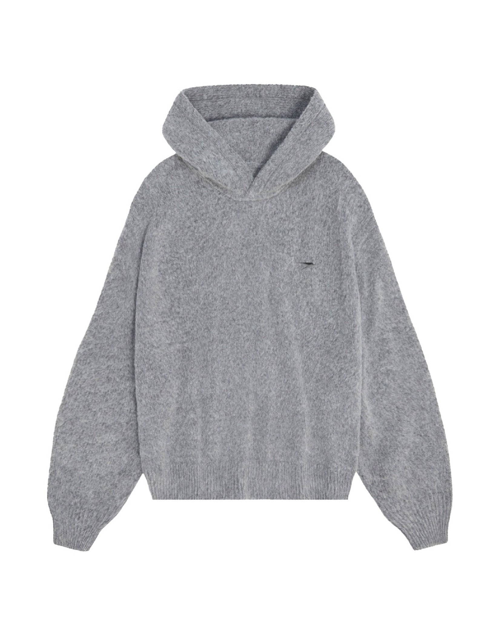 Knit Hoodie “DYSTOPIA” Grey - BASEDODICI®