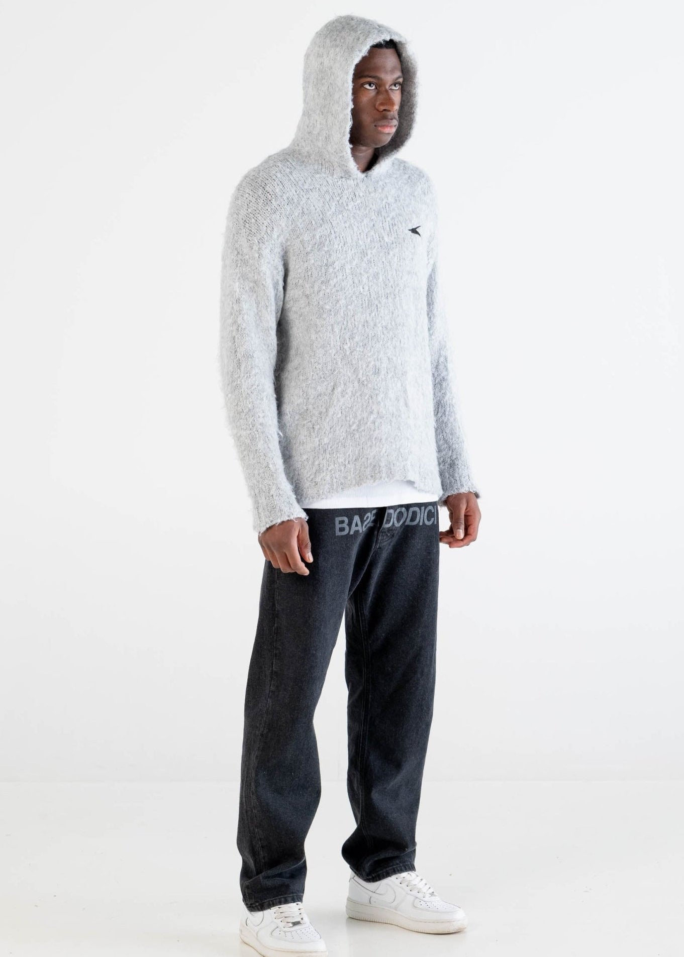 Knit Hoodie “DYSTOPIA” Grey - BASEDODICI®
