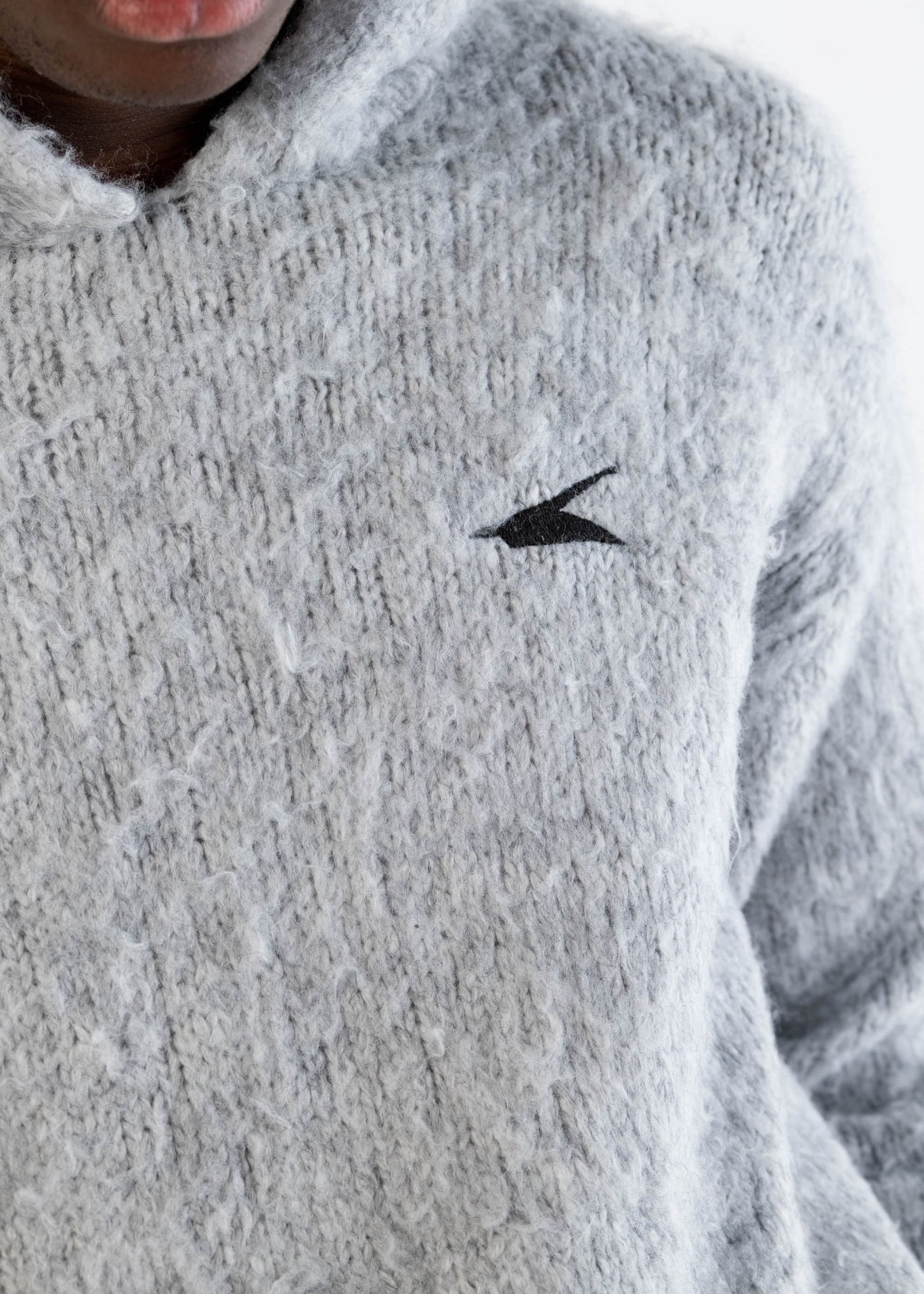 Knit Hoodie “DYSTOPIA” Grey - BASEDODICI®