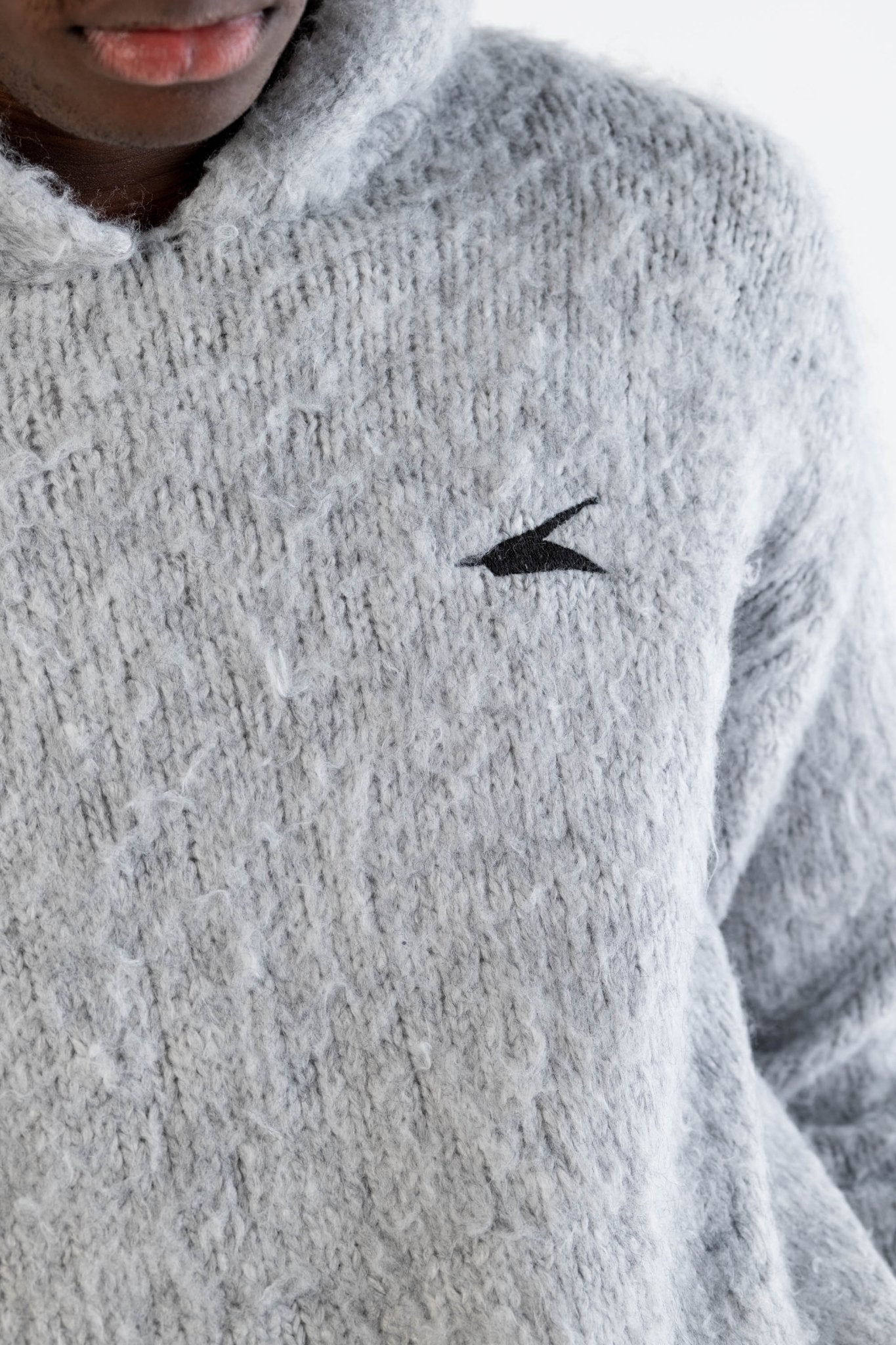 Knit Hoodie “DYSTOPIA” Grey - BASEDODICI®