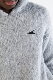 Knit Hoodie “DYSTOPIA” Grey - BASEDODICI®