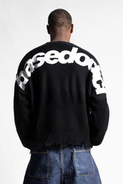 Knitwear "RUDEBOY LDN" Shoulder Logo Black - BASEDODICI®