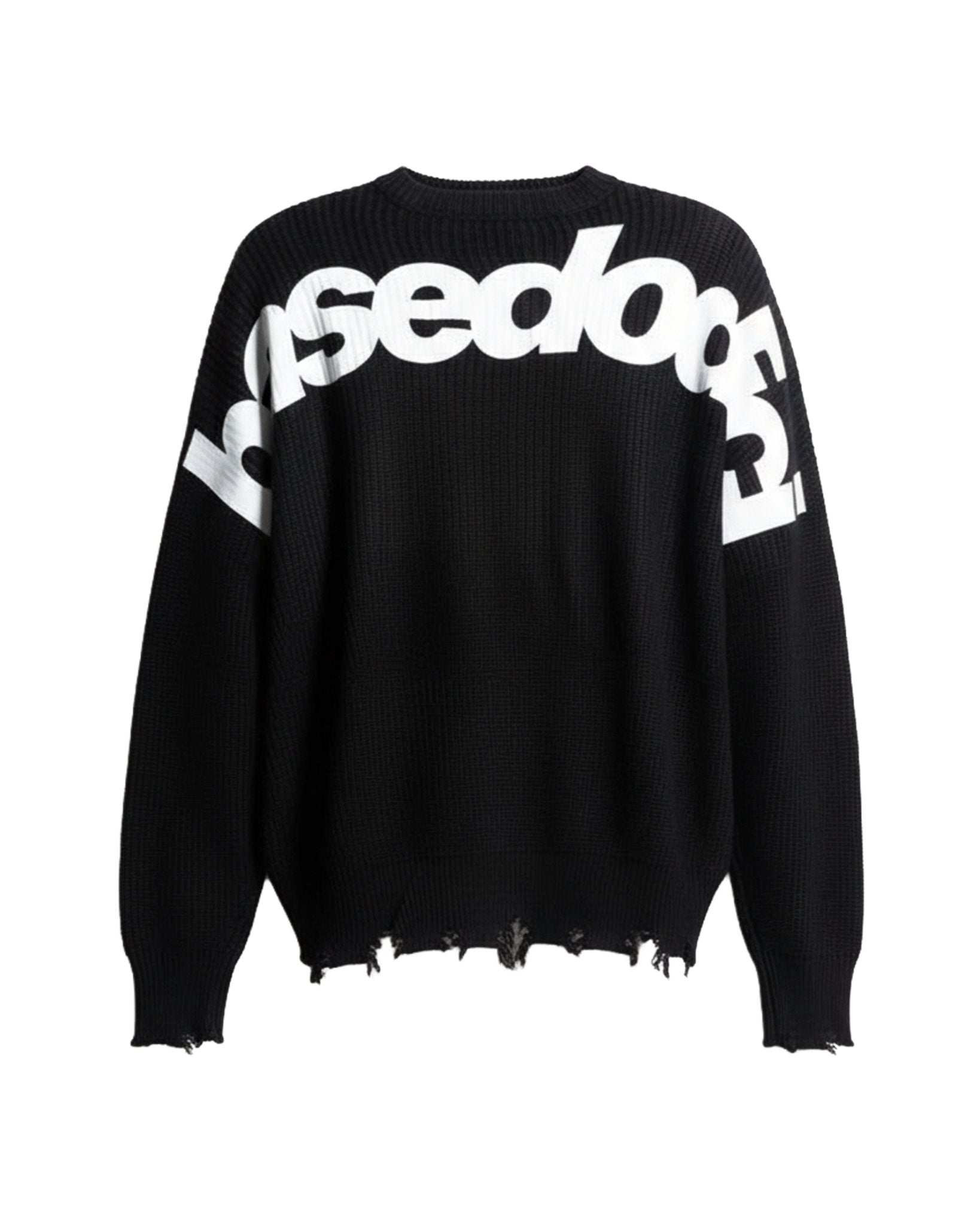 Knitwear "RUDEBOY LDN" Shoulder Logo Black - BASEDODICI®