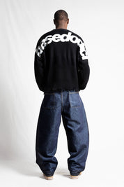 Knitwear "RUDEBOY LDN" Shoulder Logo Black - BASEDODICI®