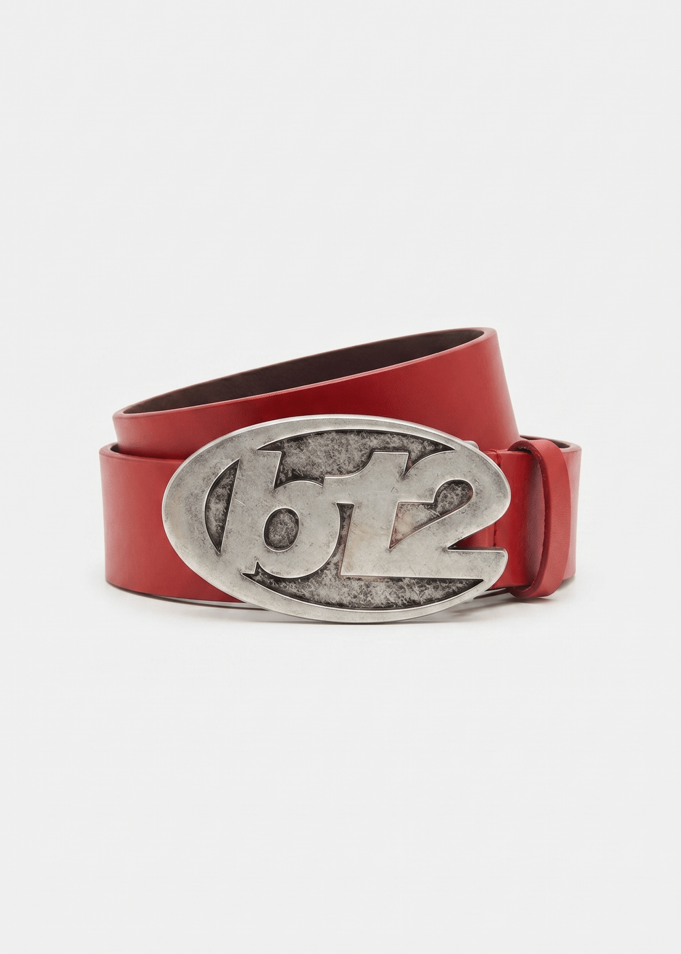 Leather Belt "LAST DELIVERY" B12 Red - BASEDODICI®