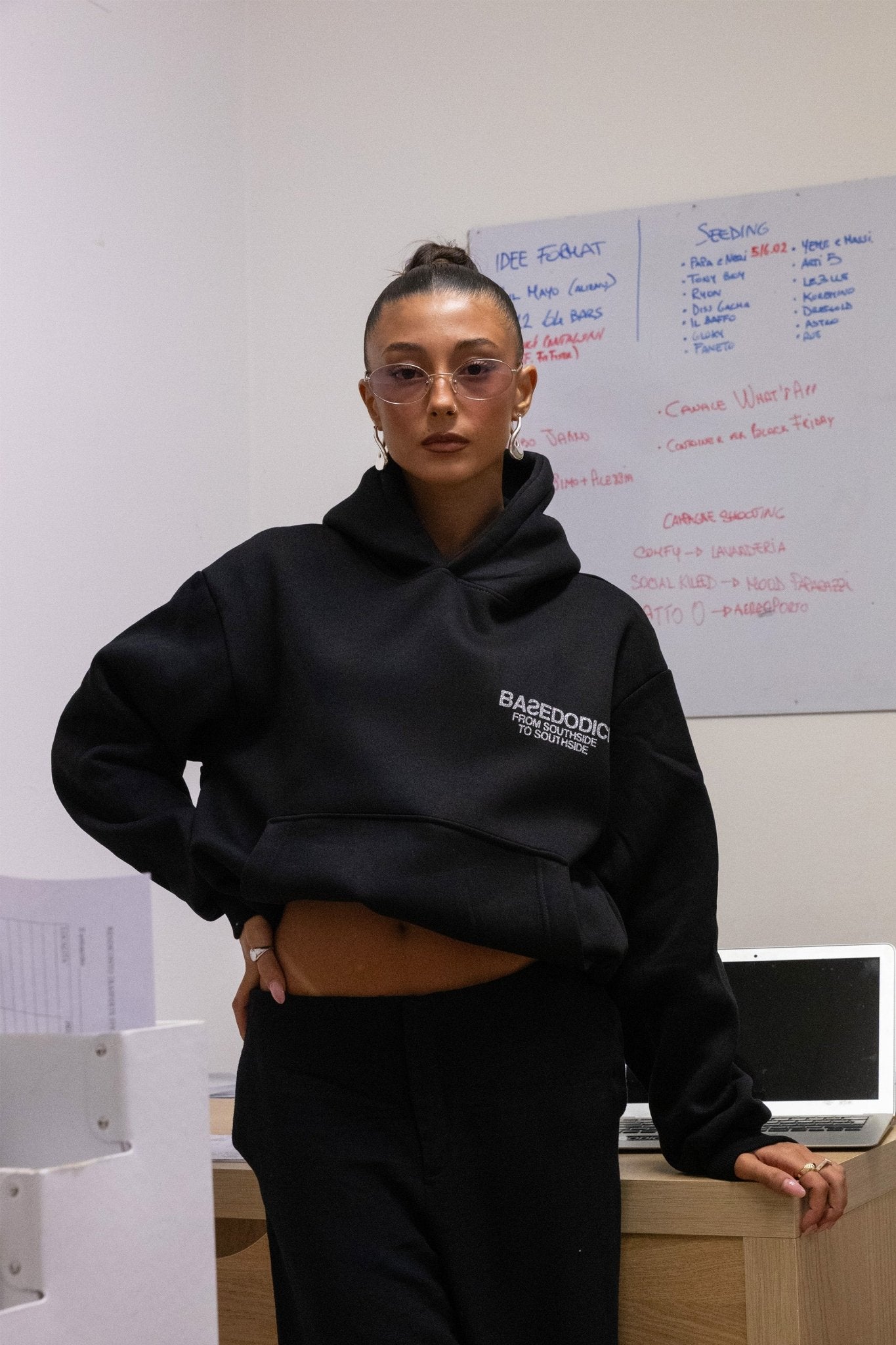 LIMITED EDITION - Hoodie "AMMO" CHI'T'SAP Black/Strass - BASEDODICI®