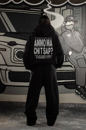 LIMITED EDITION - Hoodie "AMMO" CHI'T'SAP Black/Strass - BASEDODICI®