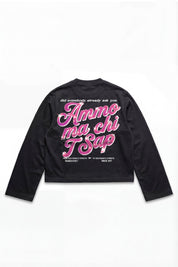 Longsleeve "AMMO" CHI'T'SAP Black/GlitterPinkItalic - BASEDODICI®