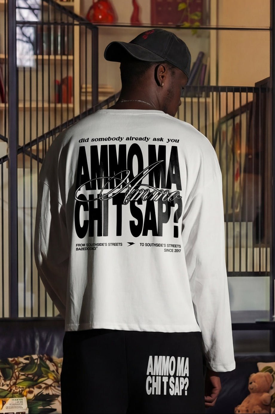 Longsleeve "AMMO" CHI'T'SAP White/BasicScript - BASEDODICI®