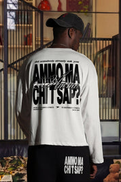 Longsleeve "AMMO" CHI'T'SAP White/BasicScript - BASEDODICI®