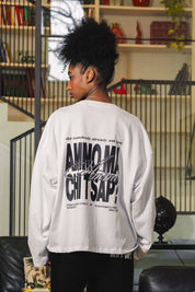 Longsleeve "AMMO" CHI'T'SAP White/BasicScript - BASEDODICI®