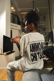 Longsleeve "AMMO" CHI'T'SAP White/BasicScript - BASEDODICI®