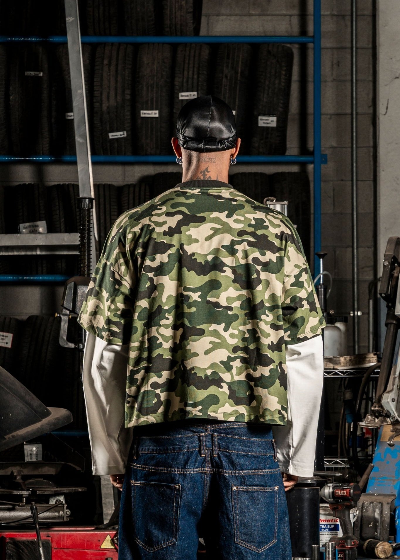 Longsleeve "DETROIT" Camo Green - BASEDODICI®