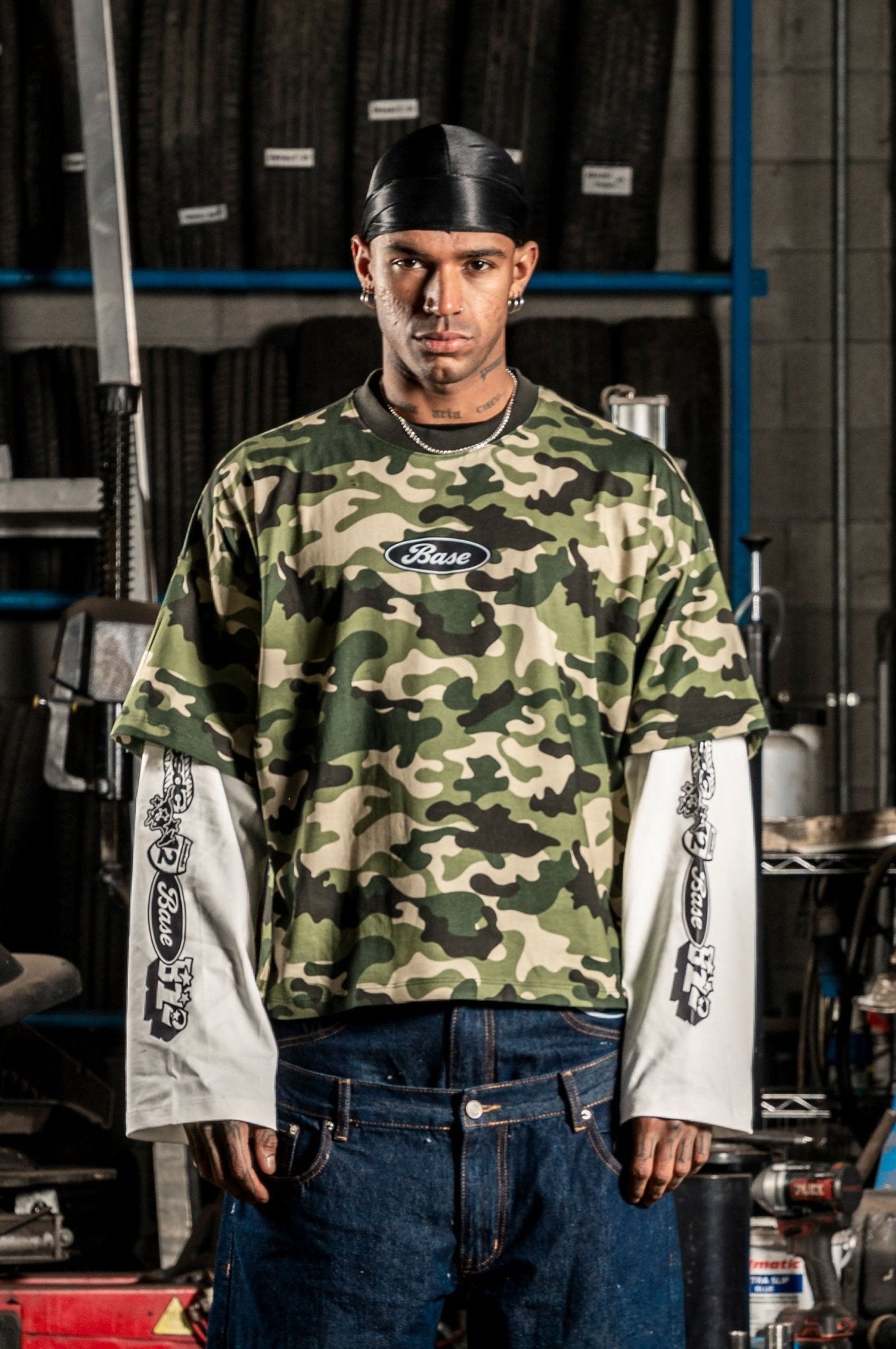 Longsleeve "DETROIT" Camo Green - BASEDODICI®