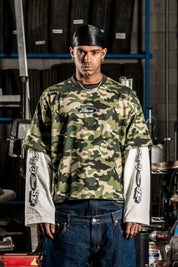 Longsleeve "DETROIT" Camo Green - BASEDODICI®