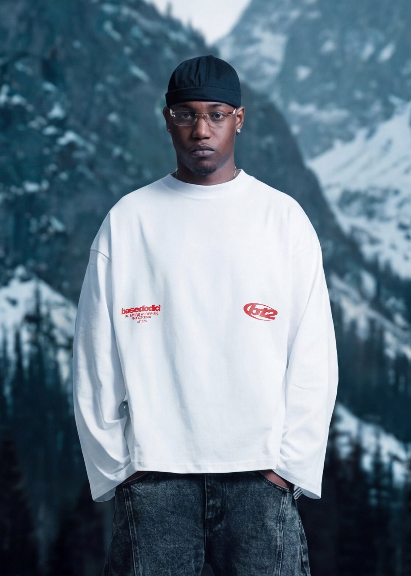 Longsleeve "DIRTY XMAS" Apres - Ski in the Street White - BASEDODICI®