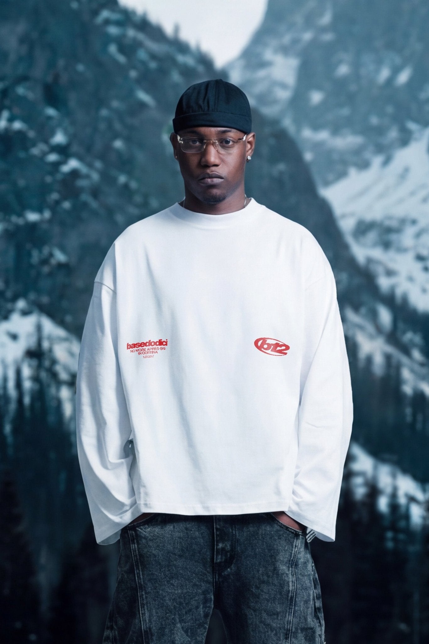 Longsleeve "DIRTY XMAS" Apres - Ski in the Street White - BASEDODICI®