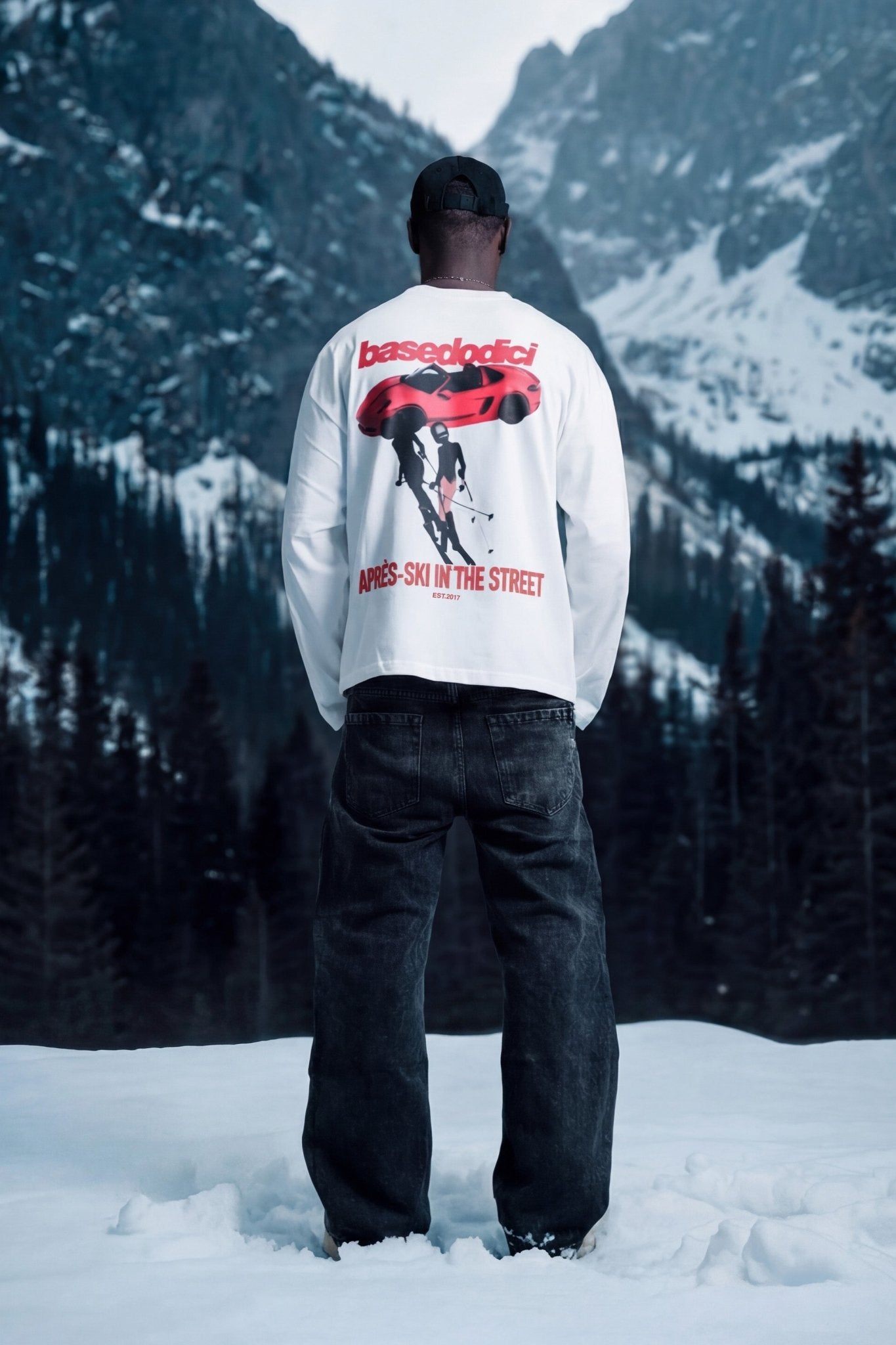 Longsleeve "DIRTY XMAS" Apres - Ski in the Street White - BASEDODICI®