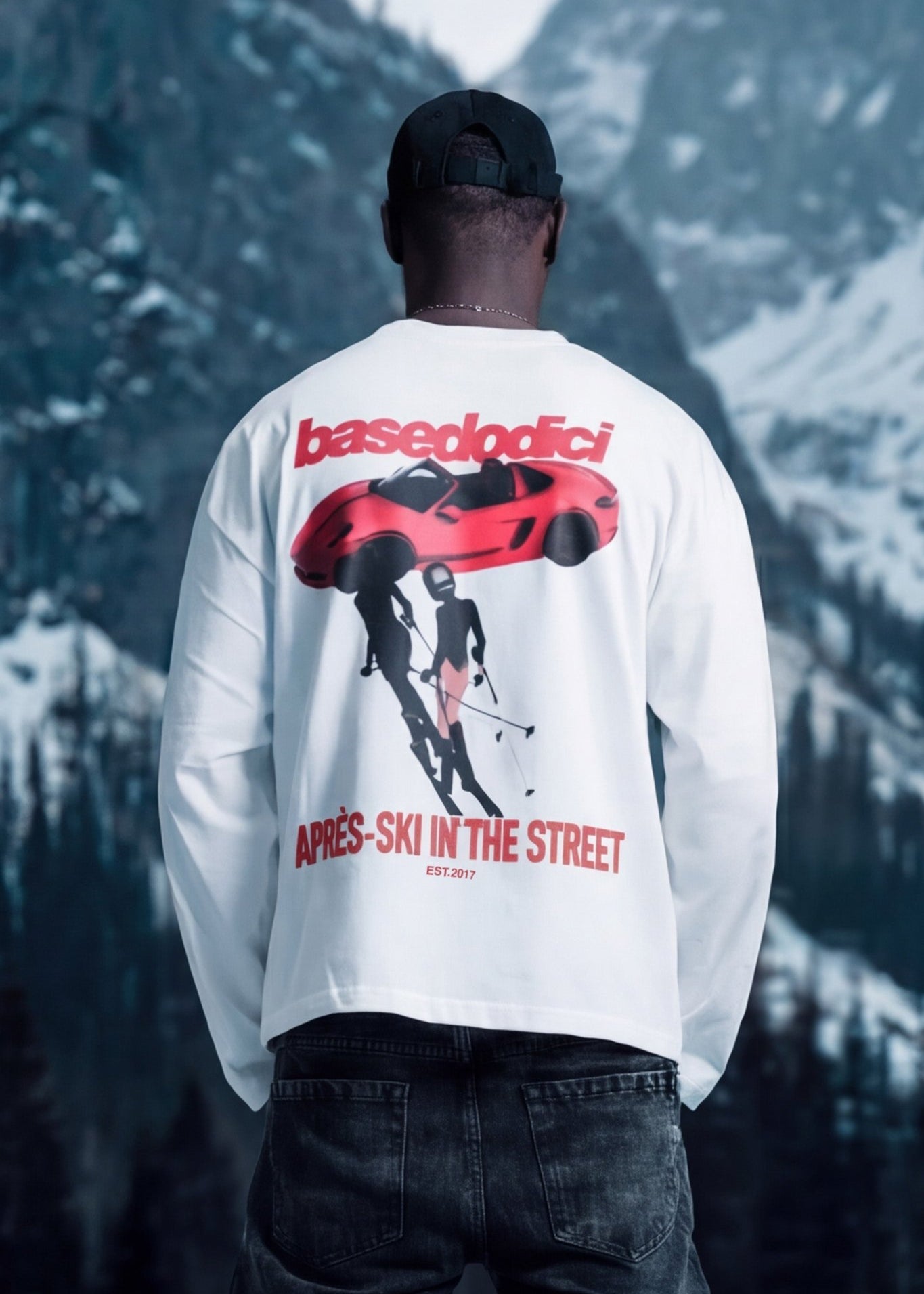 Longsleeve "DIRTY XMAS" Apres - Ski in the Street White - BASEDODICI®