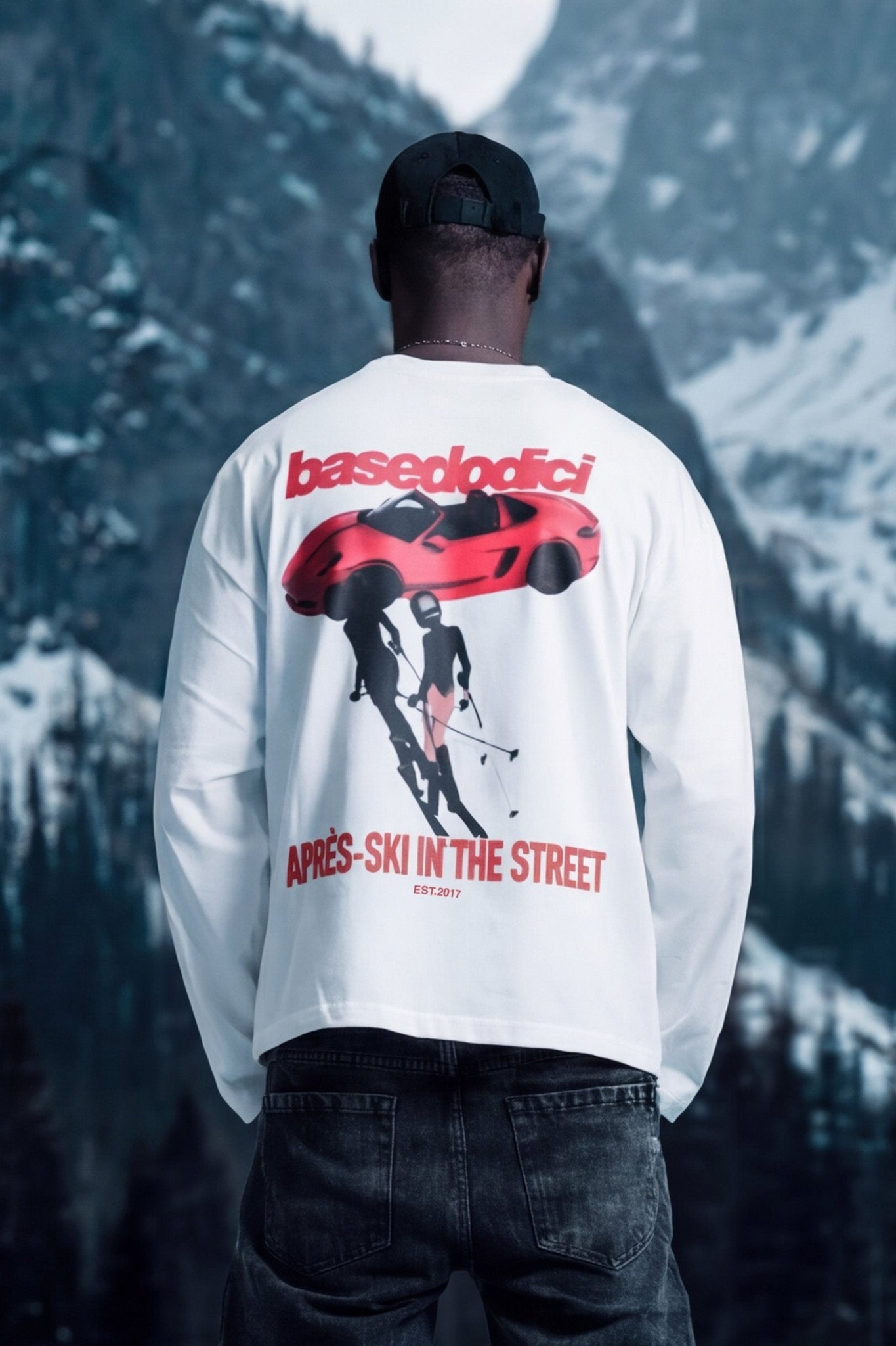Longsleeve "DIRTY XMAS" Apres - Ski in the Street White - BASEDODICI®