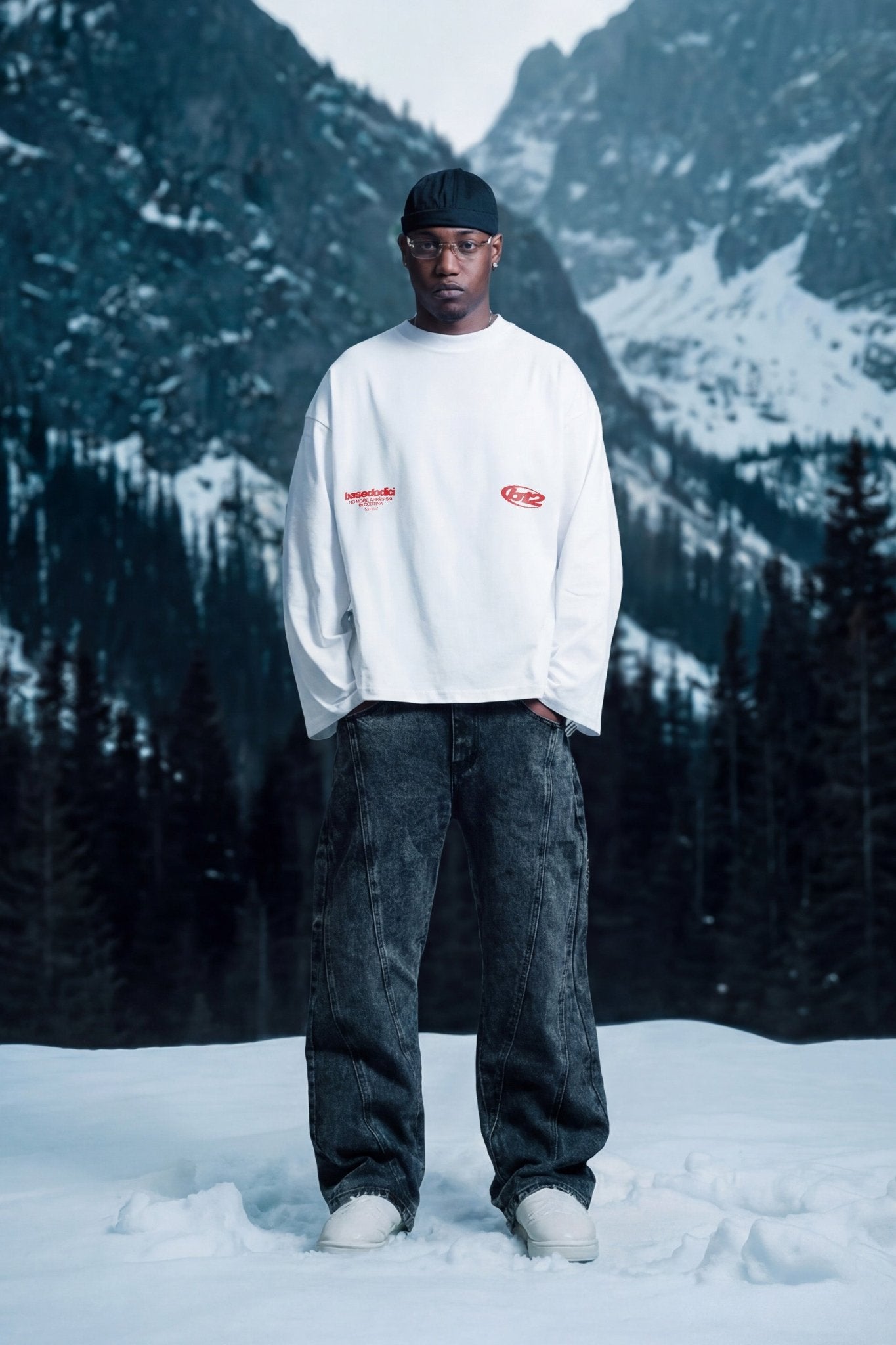 Longsleeve "DIRTY XMAS" Apres - Ski in the Street White - BASEDODICI®
