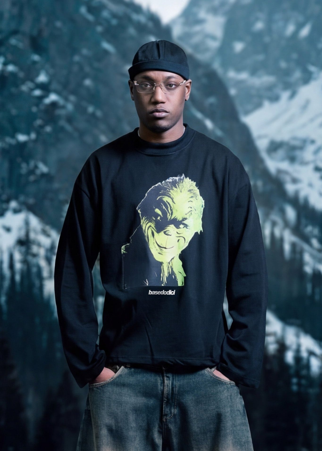 Longsleeve "DIRTY XMAS" Gr*nch Black - BASEDODICI®