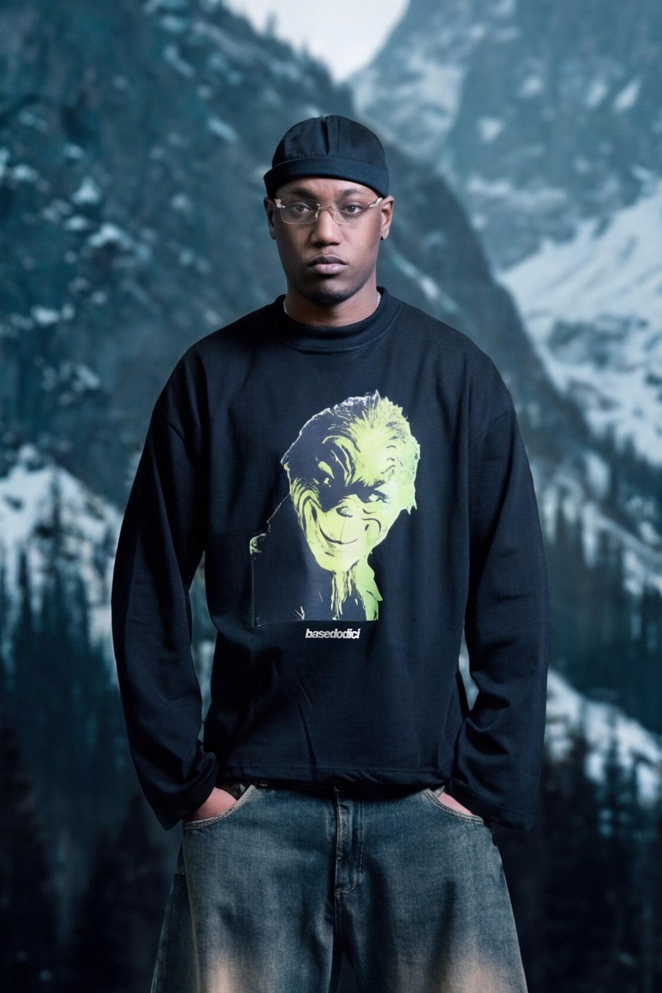 Longsleeve "DIRTY XMAS" Gr*nch Black - BASEDODICI®