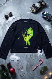 Longsleeve "DIRTY XMAS" Gr*nch Black - BASEDODICI®